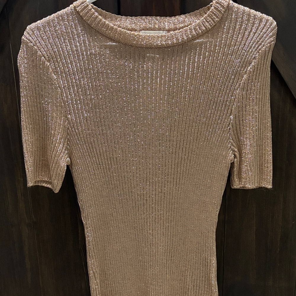 H&M Metallic Knit Top